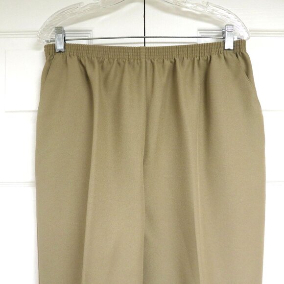New! Alfred Dunner Classics Size 16 Tan Solid - Picture 3 of 5